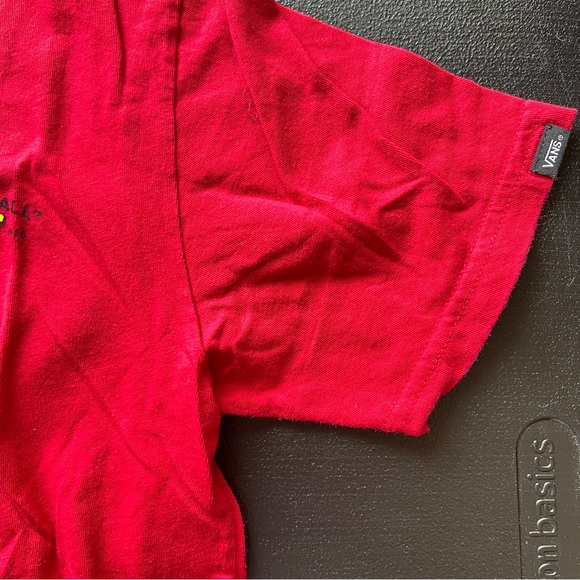 Vans x Disney Kids Red The Original Mickey Mouse Graphic T Shirt Size 4/Small - Picture 4 of 6